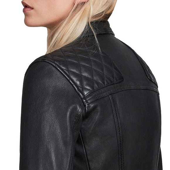 All Saints Conroy Leather Jacket - Picture 4 of 8